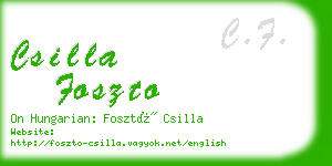 csilla foszto business card